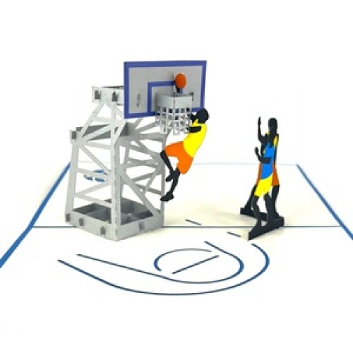 Handmade 3D Pop Up Card Basketball,Birthday, Anniversary, Father's Day, Graduation, Blank Greetings
