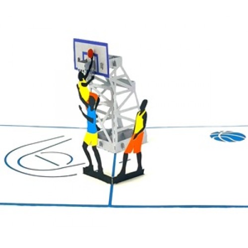 Handmade 3D Pop Up Card Basketball,Birthday, Anniversary, Father's Day, Graduation, Blank Greetings