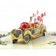 Handmade 3D Pop Up Card Just Married Wedding Card Vintage Car Couple Bride Groom Big Day Party Invitation Wedding Gift Congratulations Card Blank Card