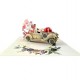 Handmade 3D Pop Up Card Just Married Wedding Card Vintage Car Couple Bride Groom Big Day Party Invitation Wedding Gift Congratulations Card Blank Card