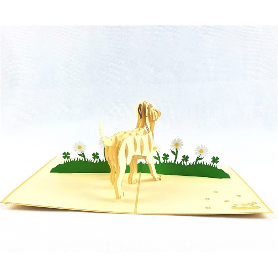 Handmade 3D Pop Up Card Labrador dog pet friend Birthday Father's Mother's Day Wedding Anniversary Valentine's Blank 