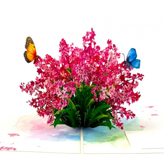 3D Pop Up Card Lilac Birthday Wedding Anniversary Teachers Day Valentine's Day Mothers Day New Home Get Well Thank you Blank Card