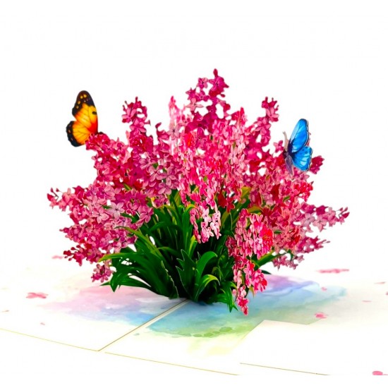 3D Pop Up Card Lilac Birthday Wedding Anniversary Teachers Day Valentine's Day Mothers Day New Home Get Well Thank you Blank Card