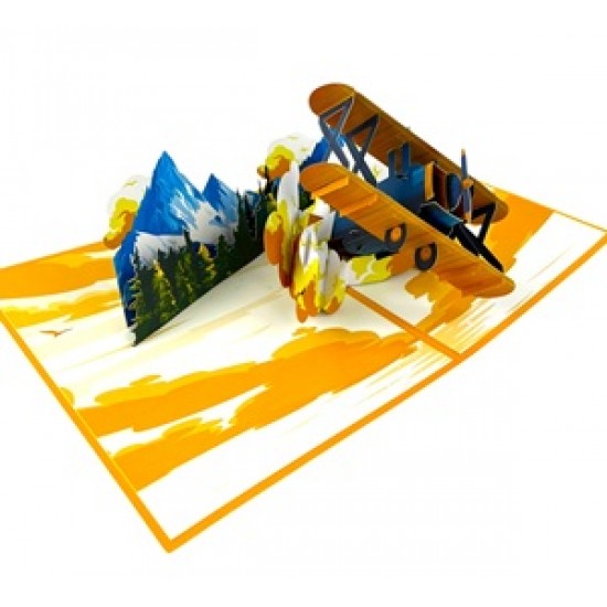 Handmade 3D Pop Up Card Biplane Birthday Wedding Anniversary Valentine's Day Father's Day Pass Pilot Exam Moving Holiday Captain Aircraft Van Blank Celebrations Handmade 3D Pop Up Card Biplane Birthday Wedding Anniversary Valentine's Day Father's Day Pass Pilot Exam Moving Holiday Captain Aircraft Van Blank Celebrations
