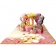 Handmade 3D Pop Up Card 50 Fifty Happy Birthday Pink Rose Cake Balloon Love Frendship