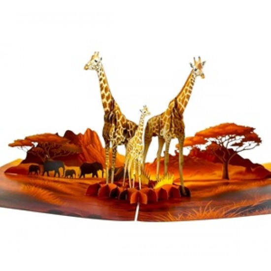 BC Worldwide Ltd Handmade 3D Pop Up Card Giraffe Family Birthday Mother Father Holiday Blank BC Worldwide Ltd Handmade 3D Pop Up Card Giraffe Family Birthday Mother Father Holiday Blank