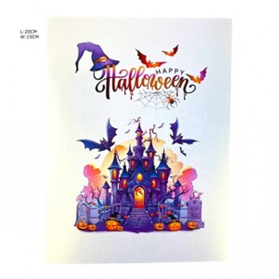 BC Worldwide Ltd Handmade 3D Pop Up Hlloween Card Castle Bat Ghost Pumpkin Celebrations Gift Decorations BC Worldwide Ltd Handmade 3D Pop Up Hlloween Card Castle Bat Ghost Pumpkin Celebrations Gift Decorations