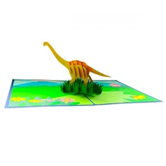 Handmade 3D Pop Up Card,long Neck Dinosaur Brachiosaurus,birthday Card,father's Day,wedding Anniversary,valentine's Day,moving,leaving Card Handmade 3D Pop Up Card,long Neck Dinosaur Brachiosaurus,birthday Card,father's Day,wedding Anniversary,valentine's Day,moving,leaving Card