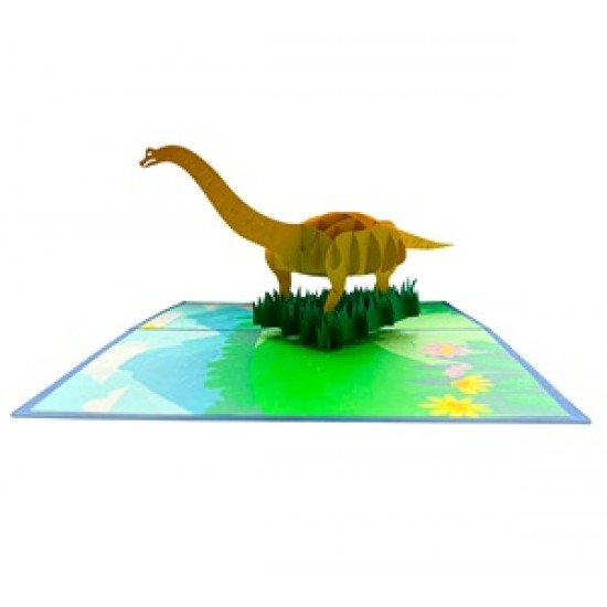 Handmade 3D Pop Up Card,long Neck Dinosaur Brachiosaurus,birthday Card,father's Day,wedding Anniversary,valentine's Day,moving,leaving Card Handmade 3D Pop Up Card,long Neck Dinosaur Brachiosaurus,birthday Card,father's Day,wedding Anniversary,valentine's Day,moving,leaving Card