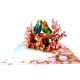 Handmade 3D Pop Up Card Budgie Love Bird Birthday, Valentines, Mothers Day, Wedding Anniversary, New Home, New Pet, Blank