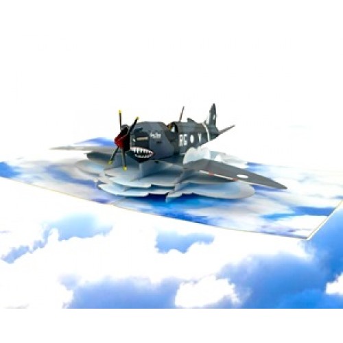 Handmade 3D Pop Up Card, Spitfire, Birthday, Wedding Anniversary, Valentine's Day, Father's Day, Pass Pilot Exam, Blank Greetings