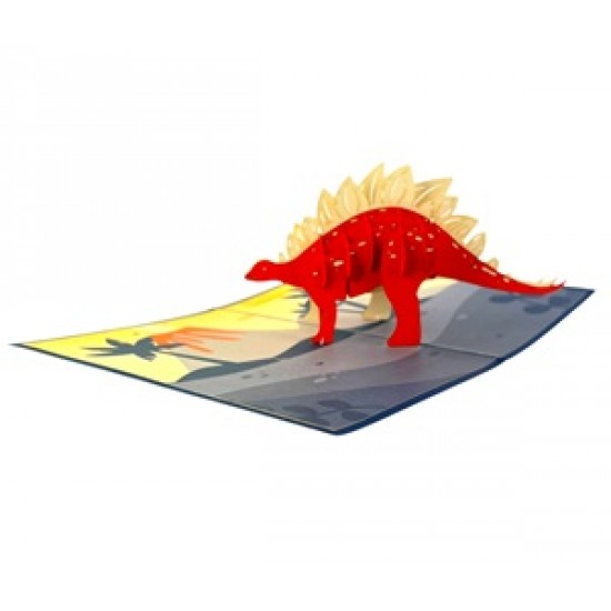 Handmade 3d Pop Up Card Dinosaur Stegosaurus Birthday Valentine's Day Wedding Anniversary Father's Day Kid Child Birthday Party Invitation Celebrations Greetings