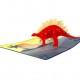 Handmade 3d Pop Up Card Dinosaur Stegosaurus Birthday Valentine's Day Wedding Anniversary Father's Day Kid Child Birthday Party Invitation Celebrations Greetings