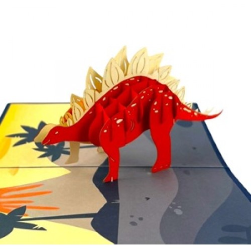 Handmade 3d Pop Up Card Dinosaur Stegosaurus Birthday Valentine's Day Wedding Anniversary Father's Day Kid Child Birthday Party Invitation Celebrations Greetings