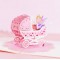 Handmade 3D pop up card 1st birthday new baby girl birth baby shower fairy baptism christening pink party invitation celebration congratulations card Handmade 3D pop up card 1st birthday new baby girl birth baby shower fairy baptism christening pink party invitation celebration congratulations card