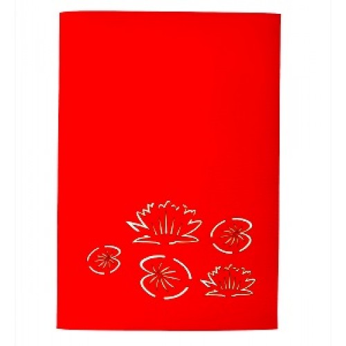 Handmade 3D Pop Up Card Lotus Flower Birthday Greetings Wedding Anniversary Engagement Valentine's Day Graduation Bridal Shower Housewarming