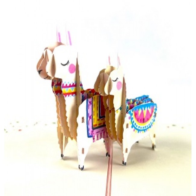 3d Pop Up Card Alpaca Llama Animal Birthday,wedding Anniversay,valentine's Day,mother's Day,father's Day,baby Shower Birth,noving.leaving,travel Holiday Outdoor Invitation