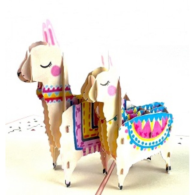 3d Pop Up Card Alpaca Llama Animal Birthday,wedding Anniversay,valentine's Day,mother's Day,father's Day,baby Shower Birth,noving.leaving,travel Holiday Outdoor Invitation