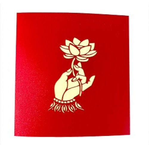 Handmade 3D Pop Up Card Buddha Birthday Religious Card Father's Day Mother's Day Anniversary New Home Good Luck Blank card