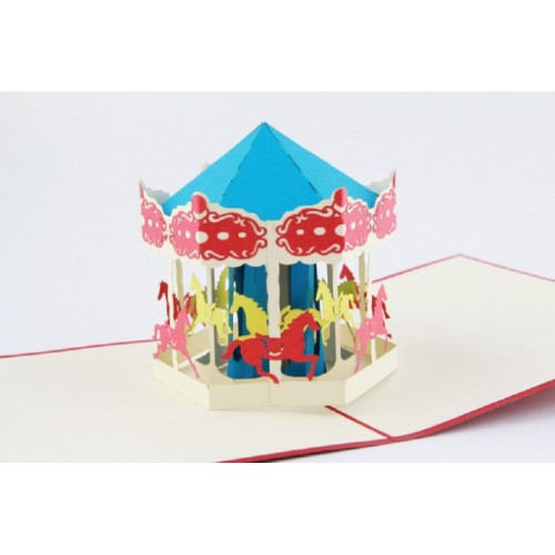 Handmade 3d Pop Up Popup Carousel Greeting Card For Birthday, Wedding Anniversary, Christmas, Valentines Day, Father's Day, Mother's Day, Thanksgiving, Engagement, Wedding Gift.