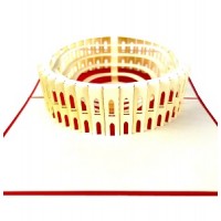 Handmade 3d Pop Up Card Italy Rome Colosseum Birthday Valentines Father's Day Mother's Day Easter Wedding Party Meeting Invitation Card Gift