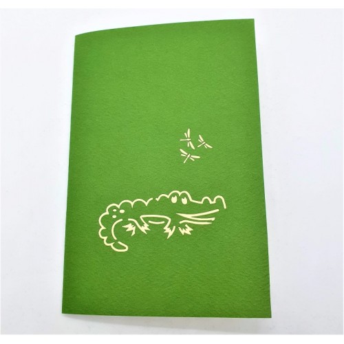 Handmade 3d Pop Up Card Crocodile Happy Birthday Card,father's Day Card,kid Child Party Invitation,wedding Anniversary Card,baby Shower Birth Card,holiday Card
