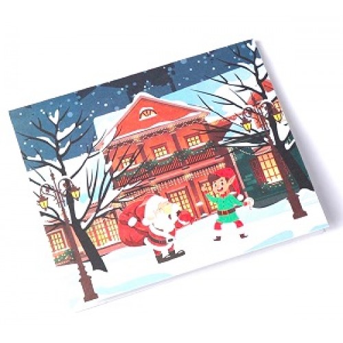 Handmade 3D Pop up Xmas Card Merry Christmas Happy New Year Santa Claus Reindeer Snowman Elf Penguin Angel House Gift Seasonal Greetings Celebrations Card