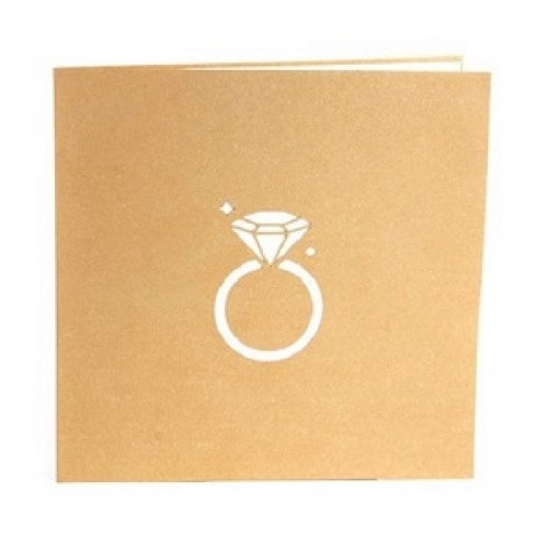 Handmade 3D Pop Up Card Engagement Ring, Engagement, Proposal, Valentines Day, Wedding, Wedding Anniversary, Blank Card