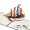 Handmade 3d Pop Up Card Medieval Galleon Boat Military Ship Birthday,father's Day,mothers Day,wedding Anniversary,leaving,holiday Invitation