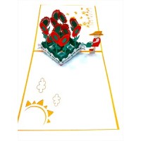 Handmade 3d Pop Up Birthday Card,valentines Day,wedding Anniversary,mother's Day Sunflower Gardener Garden Farm Butterfly Sunshine Love Gift