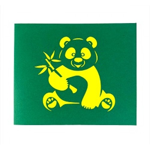 Handmade 3D Pop Up Card Panda Bamboo Forest Birthday Wedding Anniversary Father's Day Baby Birth Shower Greetings Invitation Gift