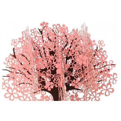 Handmade 3D Pop Up Card Pink Sakura Couple Birthday,wedding Anniversary,engagement,valentine's Day,big Day Wedding Gift,proposal