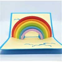 Handmade 3d Pop Up Card,rainbow,hope,nhs Thank You Card,happy Birthday Card,wedding Anniversary Card,sympathy Card,lgbtq,peace,father's Day Card
