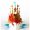 Handmade 3D Pop Up Card Saint George And Dragon Gold Castle Birthday St George Day Valentine's Day Blank Card Handmade 3D Pop Up Card Saint George And Dragon Gold Castle Birthday St George Day Valentine's Day Blank Card