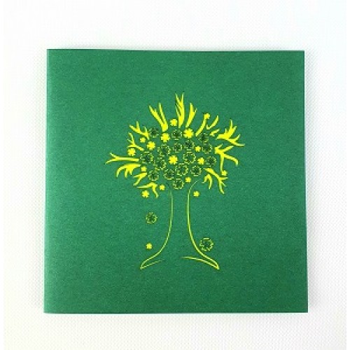 Handmade 3D Pop Up Card Sakura Tree Cherry Blossom Birthday Mother's Day Wedding Anniversary Valentine's Day Retirement Thank you Get well Best Wishes Sympathy Blank love friendship card