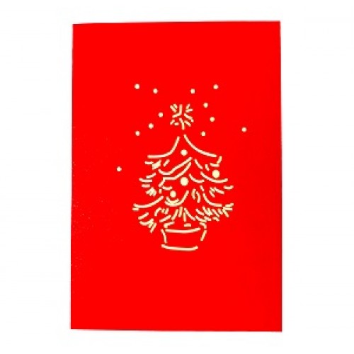 Handmade 3D Pop Up Christmas Card Merry Xmas Snowman Tree Star Seasonal Greetings Blank Celebrations Card