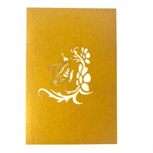 Handmade 3D Pop Up Card Two Butterfly Birthday Valentines Wedding Anniversary Mother's Day Teacher's Day Blank Celebrations