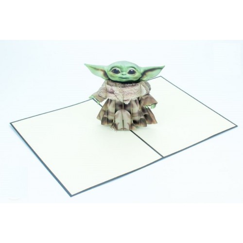 Handmade 3D Pop Up Card Yoda Birthday,wedding Anniversary,valentine's Day,graduation,retirement,thank You,father's Day Blank Greeting Card