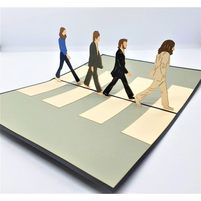 Handmade 3d Pop Up Card Beatles Abbey Road Band Music Van Legend Birthday Wedding Anniversary Valentine's Day Father's Day Mother's Day Graduation